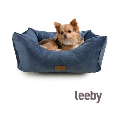 Leeby Cuna Impermeable y Desenfundable Azul Marino para perros